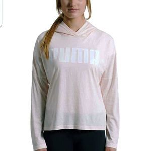 NEW PUMA Hooded Light Weight Shirt Blush